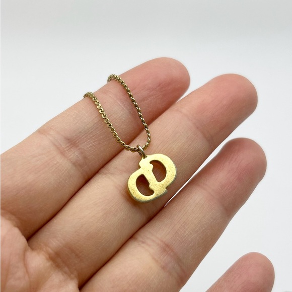 Dior Gold Plated Necklace with "CD" Pendant - Picture 4 of 5